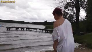 Annadevot - With RIPPED JEANS inside the lake