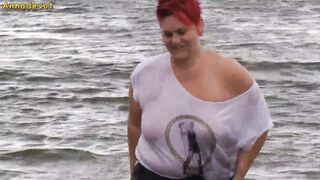 Annadevot - With RIPPED JEANS inside the lake