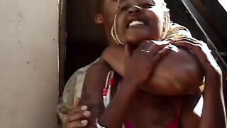 beauty african Bae takes penis into mouth and snatch
