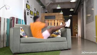 TURNED ON HOSTEL - Big Titted Sheila Ortega Jumps Rough On bbc