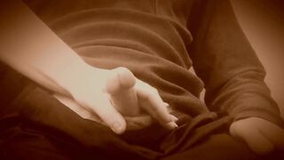 mom finger fuck my penis close-up three