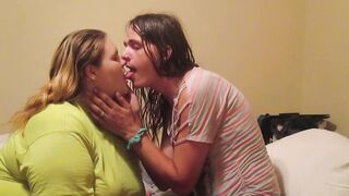 Freaky Wifey Making Out & Making Out With Adorable T-Girl Friend