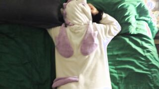 voluptuous butt banged into her unicorn pajamas.
