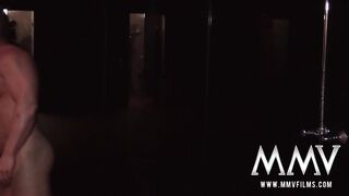 Inked whores sharing penis inside the sauna