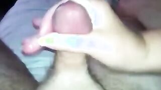 Granny morning handjob and cumshot