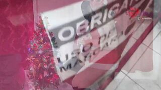 Drinking cum from a cup, Christmas unique - Gloryhole 8