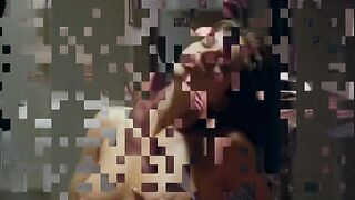 Big Boobed mom is eager to suck hunk's cock on her knees
