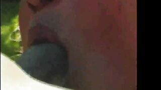 retro porn banged! bareback outdoors by stunning XXL ebony co