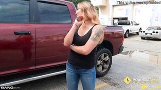 Roadside - Daisie Belle Flashes Her Butt And Long Titted