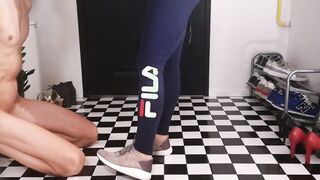 Licking my ex-wife's toes after sports training