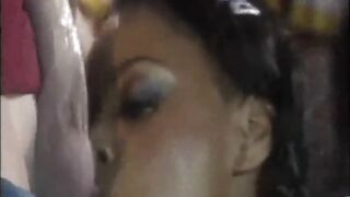 African bitch boned bareback inside locker room at sport club