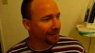 Blonde cougar blows down a long dick on her knees