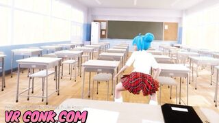 VR Conk Cartoon point of view Adventure With Adorable Schoolgirl Yoko