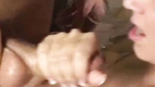 An solute Hot Beauty Stroking Rough Cock And A Cummed