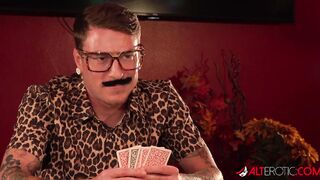 Inked hot Misha Montana goes all inside on poker