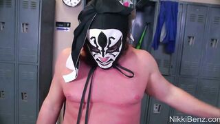Wrestler Bangs Nikki Benz and Jessica Jaymes Inside Locker Room!