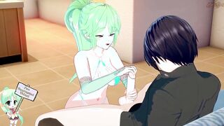 Jori’s long breasts bounce as she ride penis.