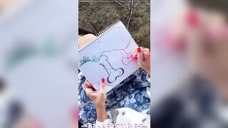 babe 19 Yo Bombshell NIKOLE NASH Squirts during Outdoors Art Session