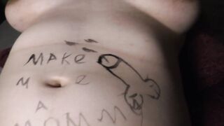 Filthy 19 yo women covered inside kinky body writings before hard