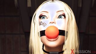 A Hot cuffed young blonde gets boned rough by a