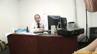 Dom Beauty jerks off loser’s penis
