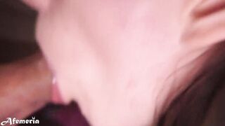 Gorgeous Goddess Deeply Dick till Cum into Mouth Close Up