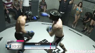 Blonde babe Sophie Dee Smother's Boxing Loser With Her Huge