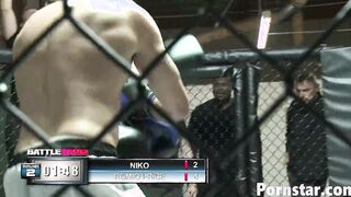 Blonde babe Sophie Dee Smother's Boxing Loser With Her Huge