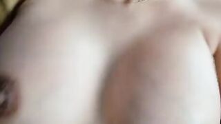 Uncle and niece Their cum on my boobies