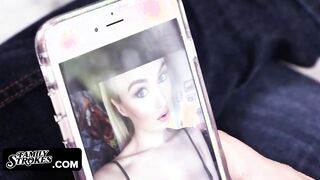 Blonde Stepsis Caught By Stepbro Posting Naked Pics