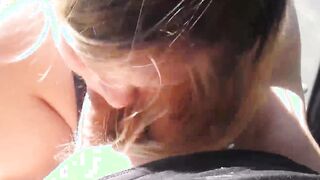 Goddess Ex-Wife Blowing & Swallowing Stranger Inside Outside