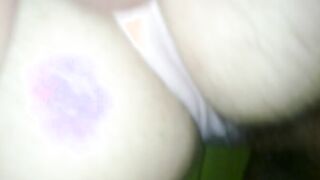 Hiding my cum under her panty