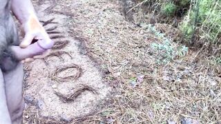 Creamy cock out on the trail on a warm winter