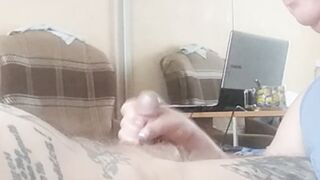 she jerks off my dick close up two
