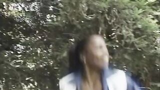 Ebony starlets into cheerleader uniform is fucking