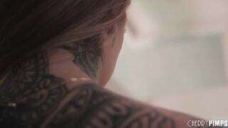 Inked Hispanic Alt Hottie Vanessa Vega Gets Naked her Fishnets