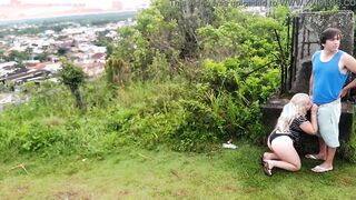 Park camera catches lovers fucking into outside