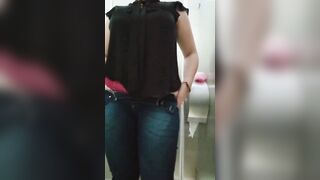 take my clothes inside a outdoors restroom