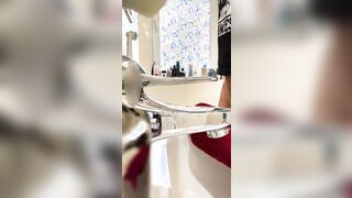 Spy a fit women when she have a crazy hot orgasm inside the shower