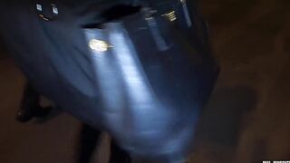 An Italian tourist suck inside outdoor and anal fuck by two Men