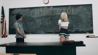 Slutty Chloe Cherry fucks her Oriental Professor during Class- Psychoporn.Net