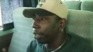 Lusty african skank getting banged! into the bus