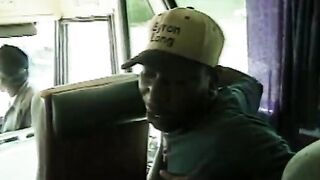 Lusty african skank getting banged! into the bus