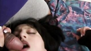 2 men got their dicks blown by long fat goth bimbos