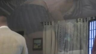 Stud fucks blindfolded big tit blond with satisfaction into the room