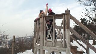 Blonde Bitch got screwed Outdoors