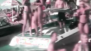 Hottie dark hair gets rough anal on a boat