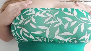 women Shows Her Long Breasts