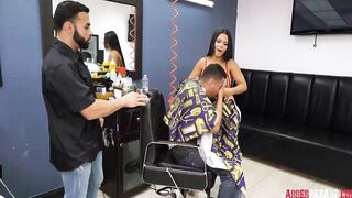 Rose Monroe Her Long Booty Into Barber Shop