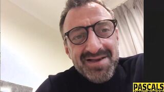 Big Boobed whore throats penis and gags
